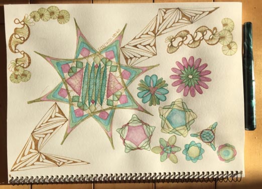 ZENTANGLE DOODLE with me  FOUNTAIN PENS ART #zentangle 