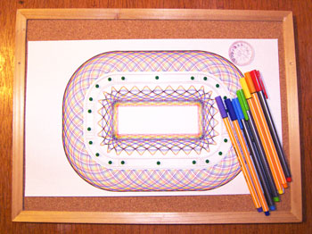 The perfect intro to Spirograph!, spirograph, marker pen, tablet computer