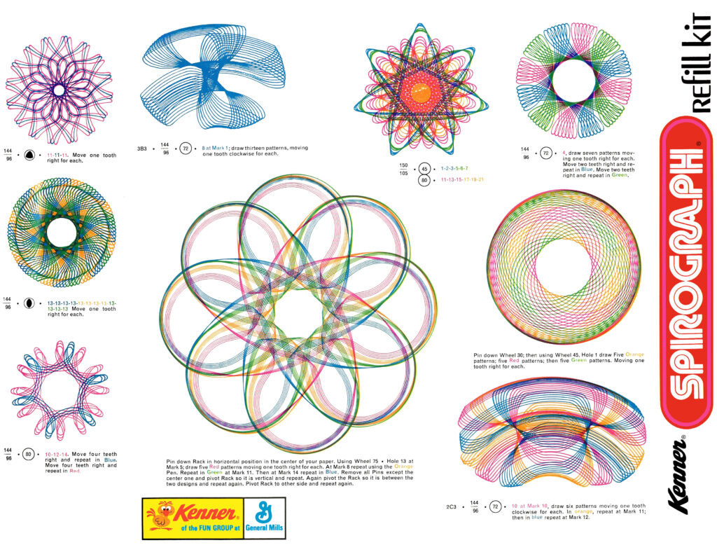 Colorful outside of envelope with Spirograph designs